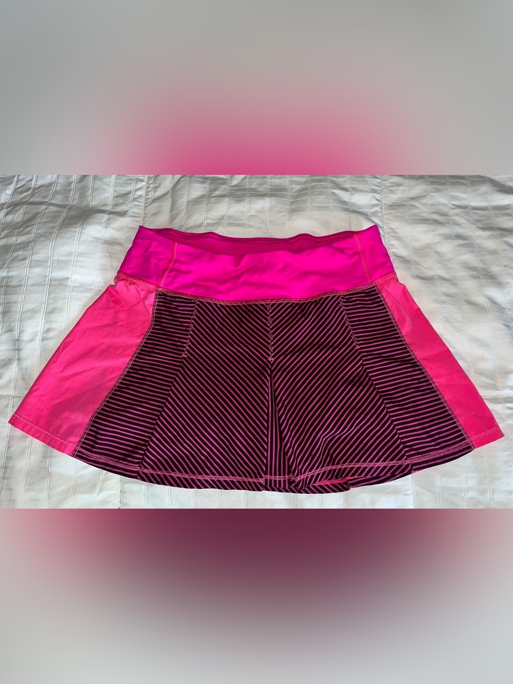 lululemon athletica Pink Striped Athletic Skirt